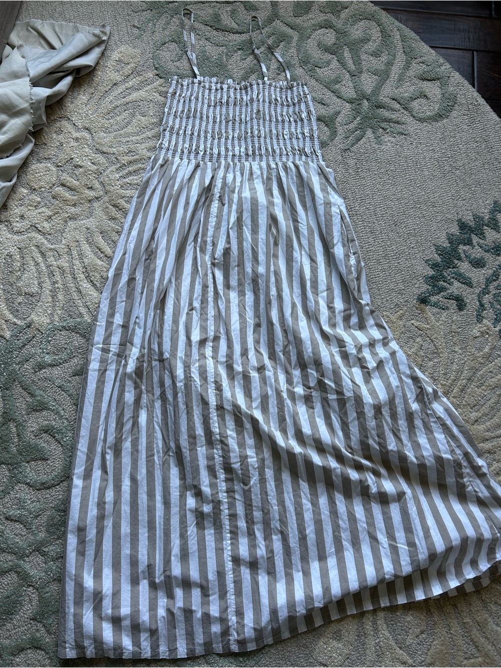 LOFT striped maxi dress